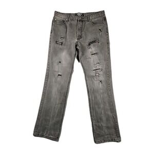 Vintage Brooklyn Xpress Jeans Mens‎ 36x34 Patches Black Distressed Streetwear